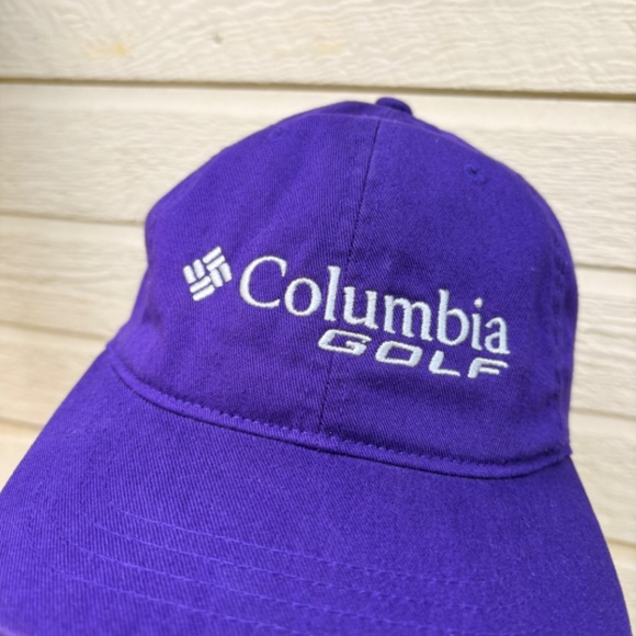 vintage COLUMBIA GOLF Purple Dad hat baseball hat strapback embroided cap - Picture 2 of 7